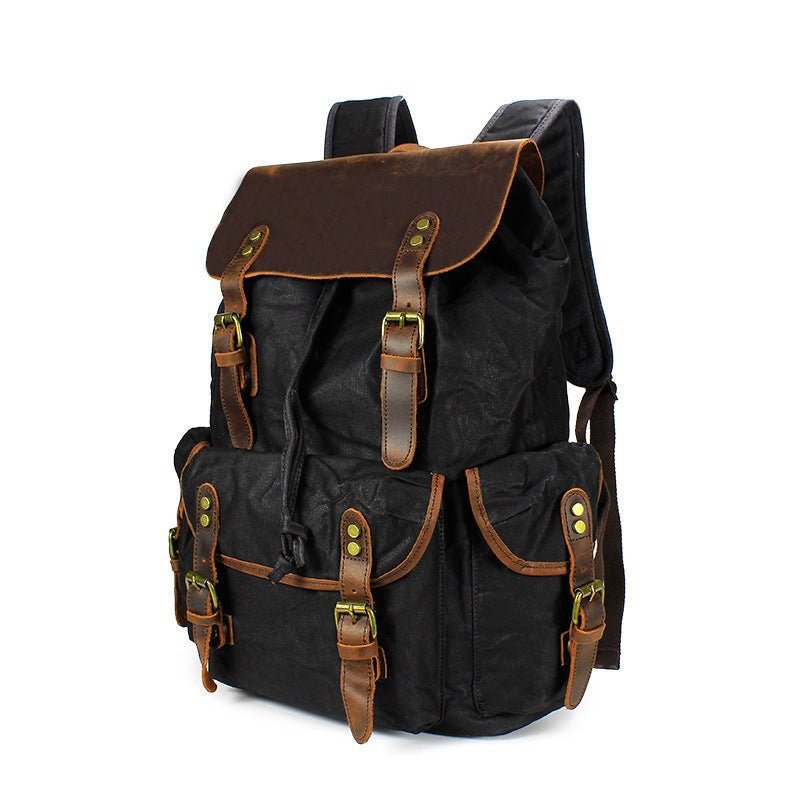 Genuine Leather & Canvas Vintage Backpack - More than a backpack