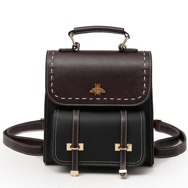 Little Bee Vintage Faux-Leather Backpack - More than a backpack