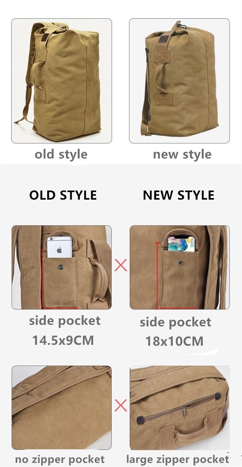 'The Military' - Canvas Duffel Backpack - More than a backpack