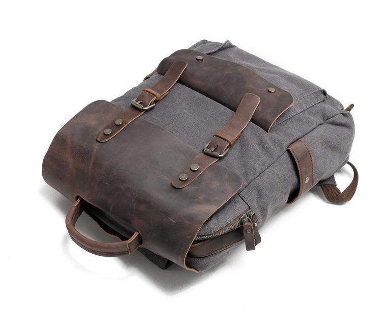 Vintage Leather & Canvas Backpack - More than a backpack