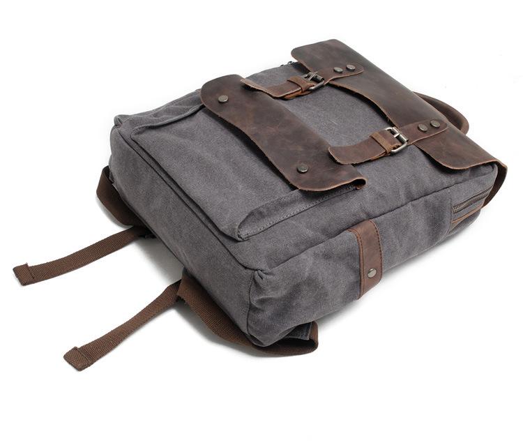 Vintage Leather & Canvas Backpack - More than a backpack