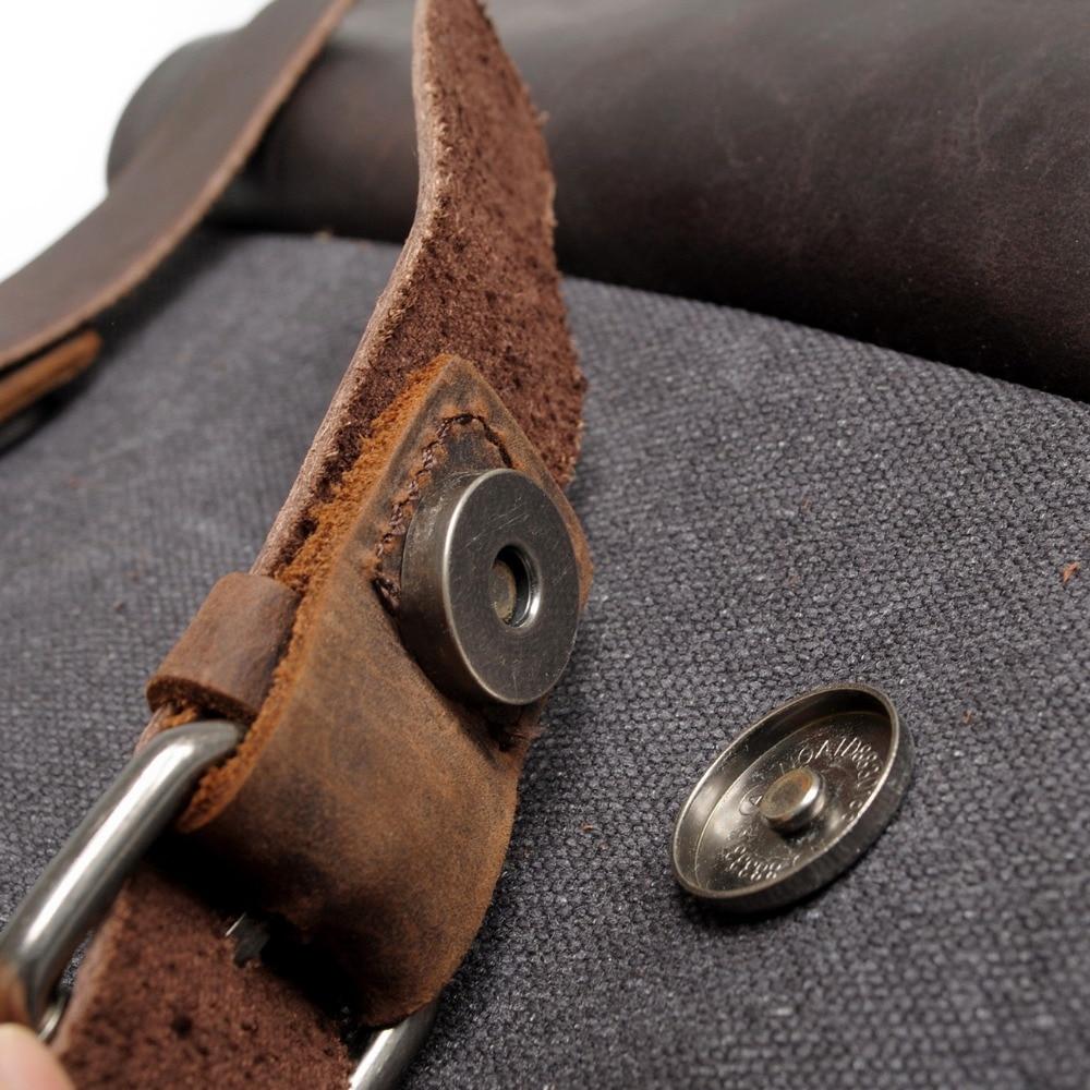 Vintage Leather & Canvas Backpack - More than a backpack