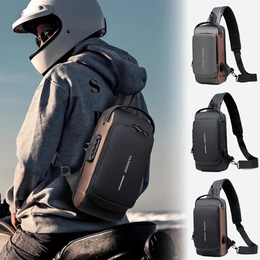 anti theft motorcycle helmet bag VaultRide Anti-Theft Waterproof Crossbody Bag — More than a backpack