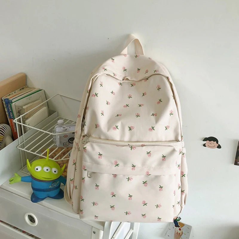 Blossom Breeze Floral School Backpack