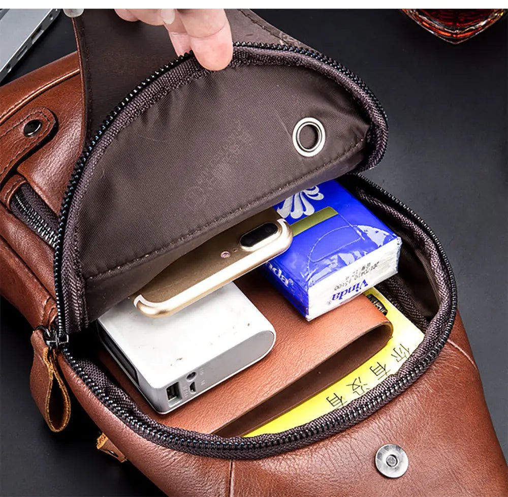 crossbody and backpack leather Genuine Leather Crossbody USB Bag — More than a backpack