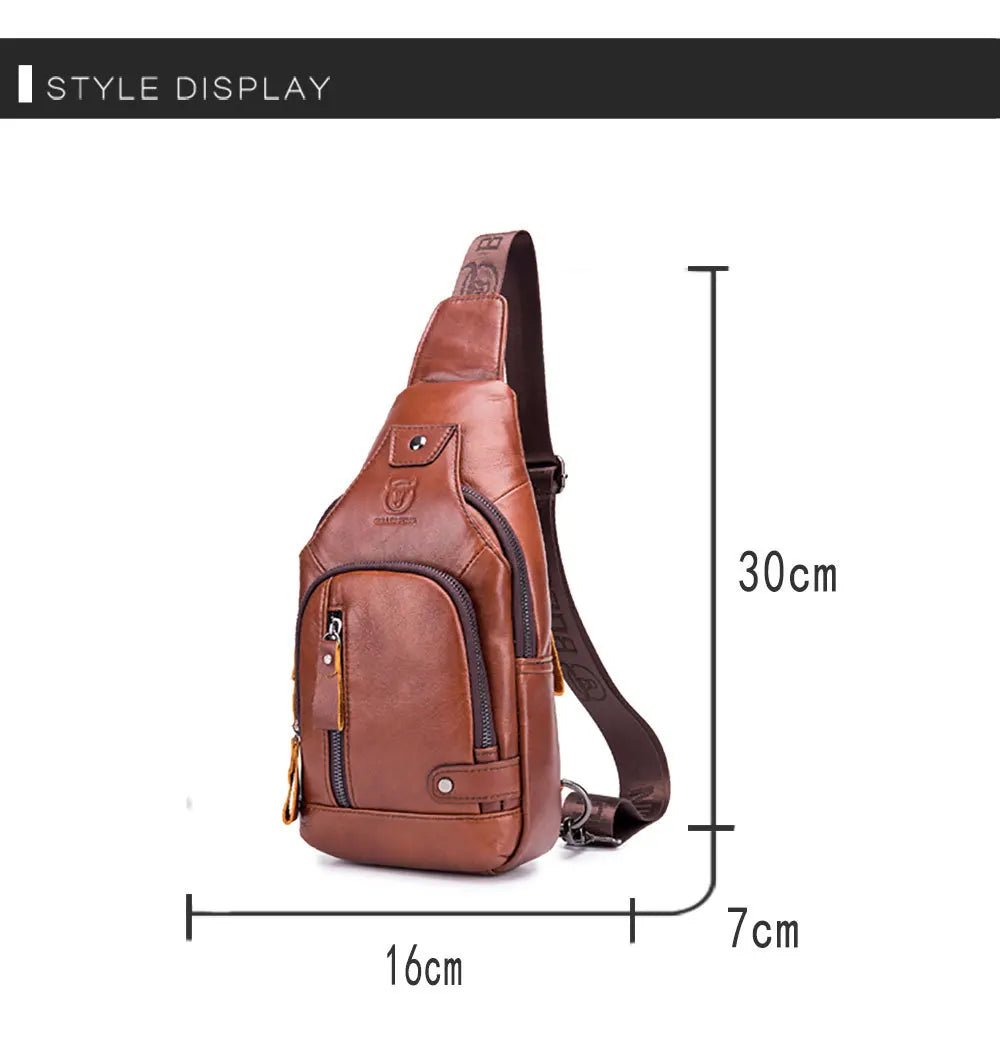 cross shoulder backpack leather Genuine Leather Crossbody USB Bag — More than a backpack