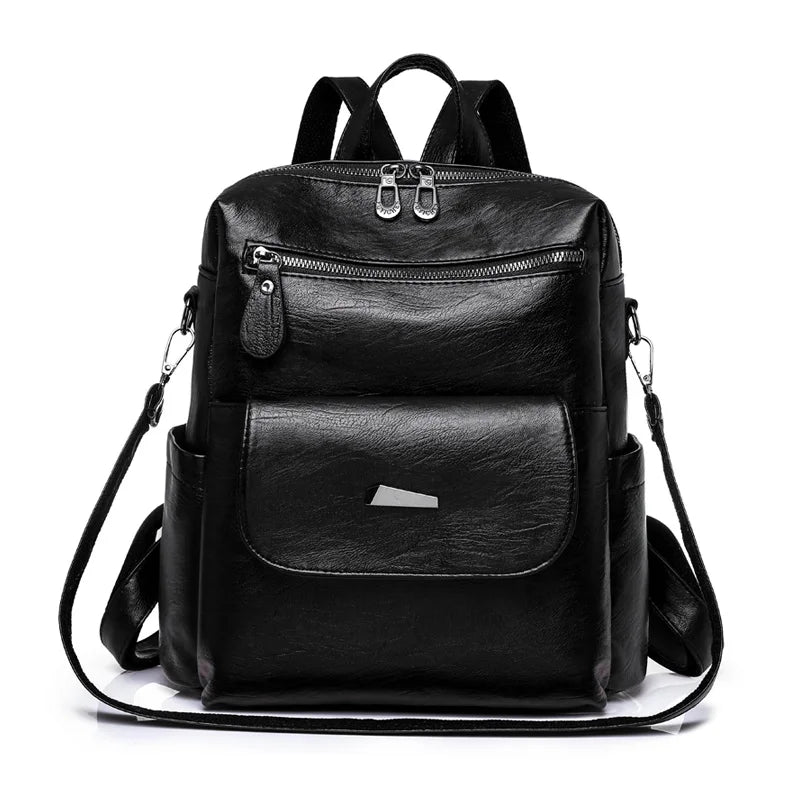 Vintage Women’s Faux Leather Backpack - More than a backpack