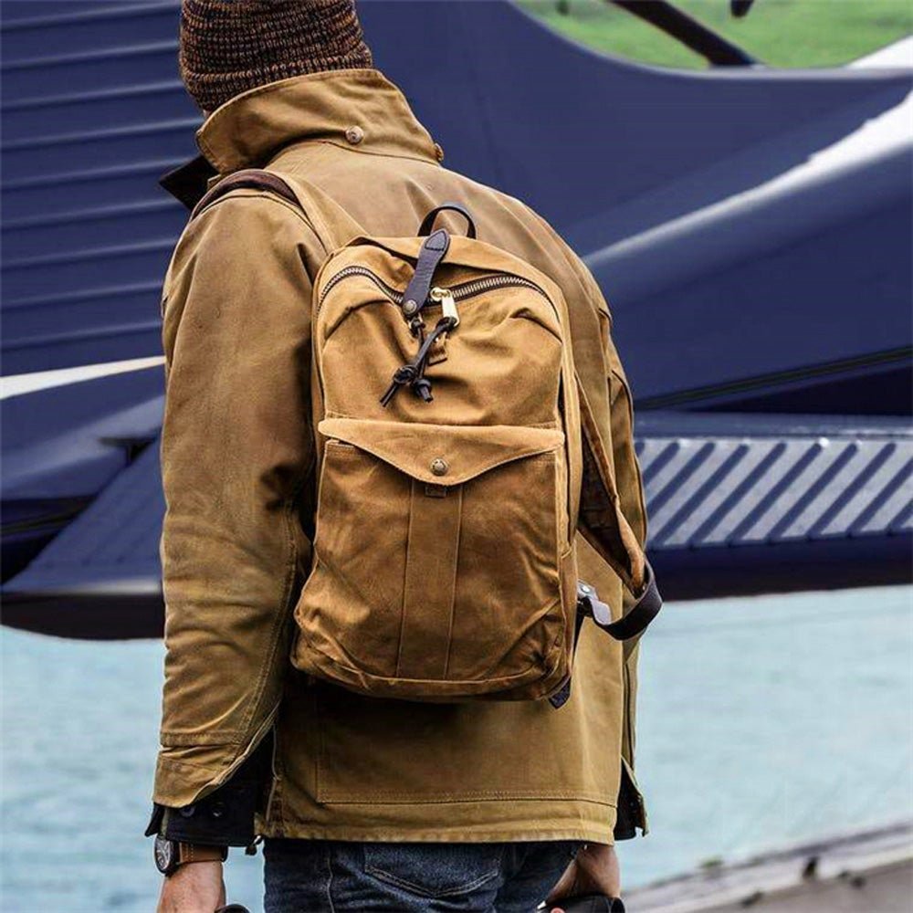 Vintage waxed best sale canvas backpack