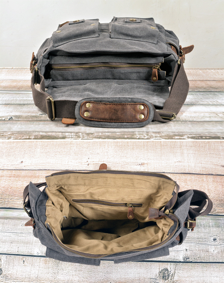 Vintage Canvas Messenger Bag