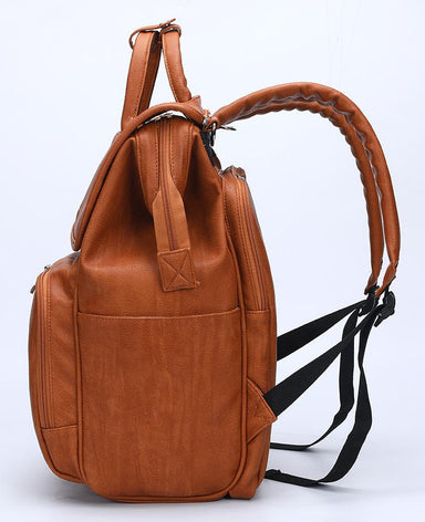 Faux Leather Diaper Bag Backpack - More than a backpack