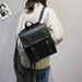 Faux Leather Mochila Satchel Backpack - More than a backpack