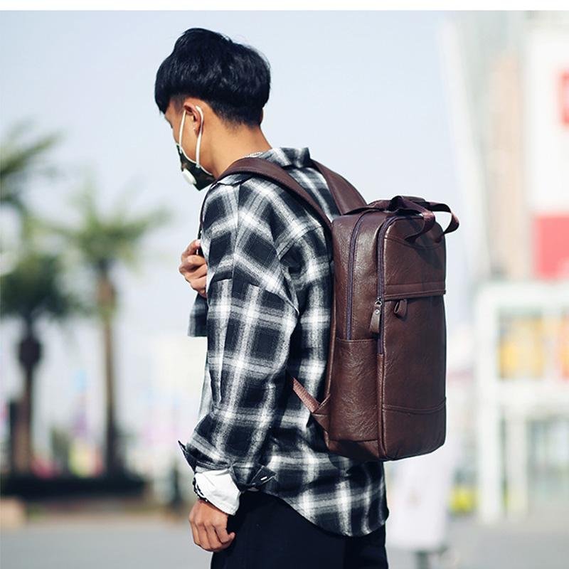 Faux-Leather Travel Backpack - More than a backpack
