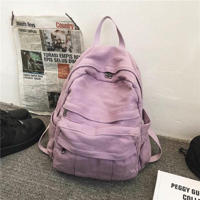 canvas mini backpacks Pocket Front Canvas Backpack
