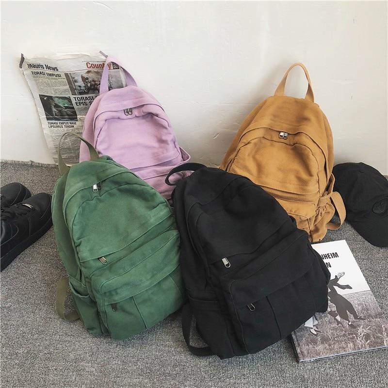 canvas mini backpacks Pocket Front Canvas Backpack