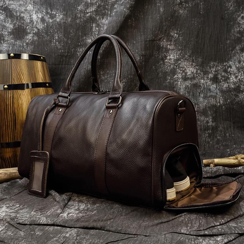 Men's Genuine Leather Unisex Travel Bag — More than a backpack