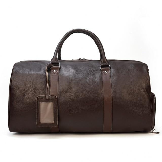 Men's Genuine Leather Unisex Travel Bag — More than a backpack