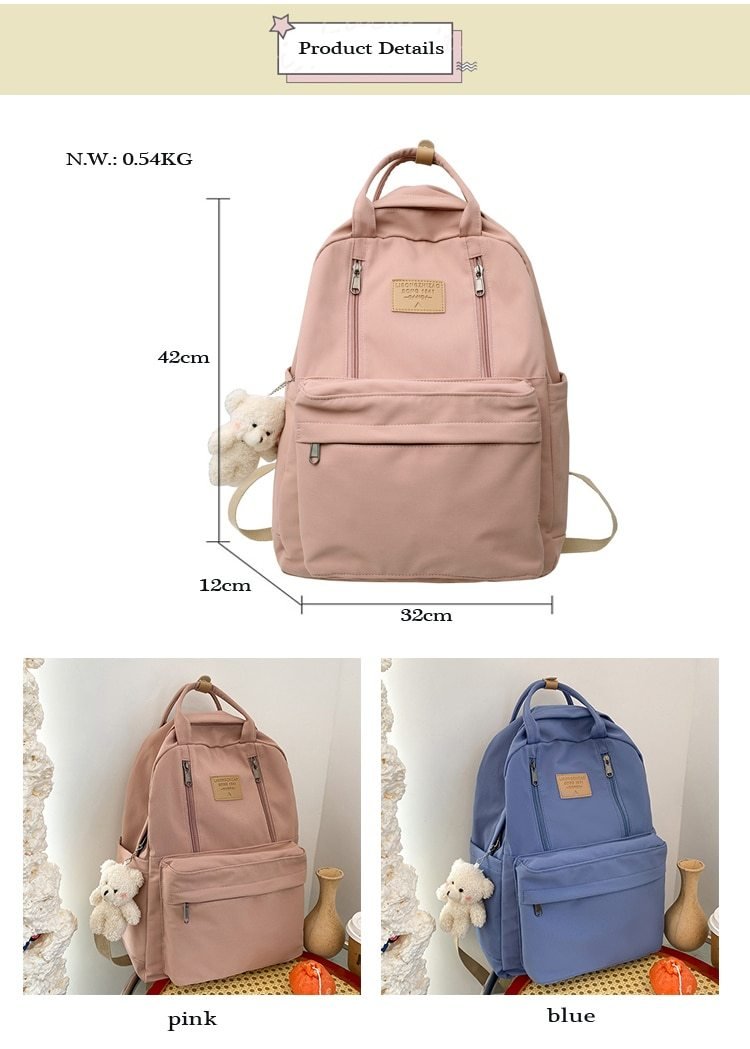 Korean style school backpack for teenager fashion student book bag