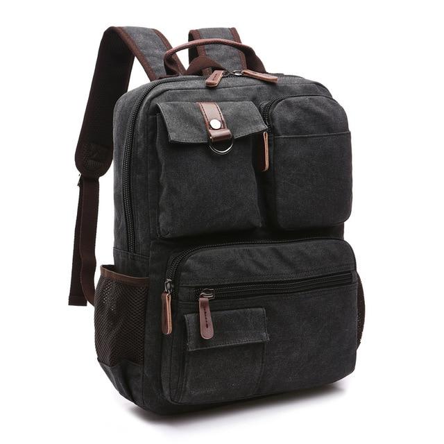 Canvas Vintage Backpack for Men Women, Waterproof Laptop Backpack, Travel  Bag for Men Casual Rucksack Backpack, Khaki