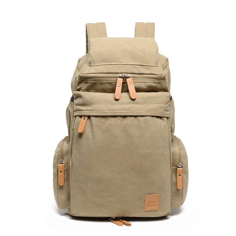 Men's Large Canvas Travel Backpack - High Quality Material — More than ...