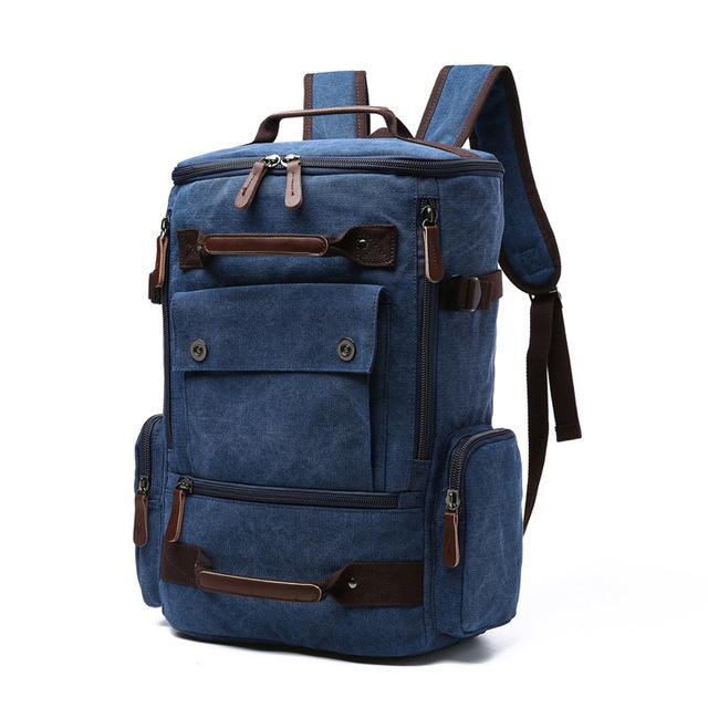 Blu Flut Men's Backpack, Vintage Simple Leather Large Capacity