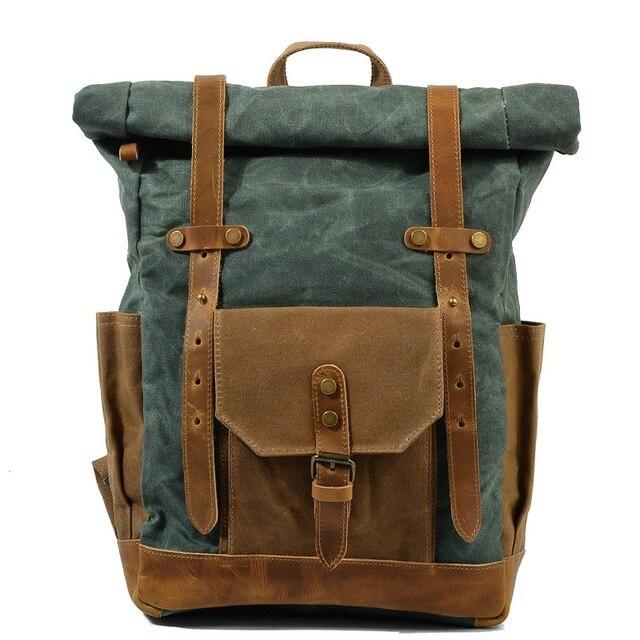 Military Roll-top Canvas Backpack - More than a backpack