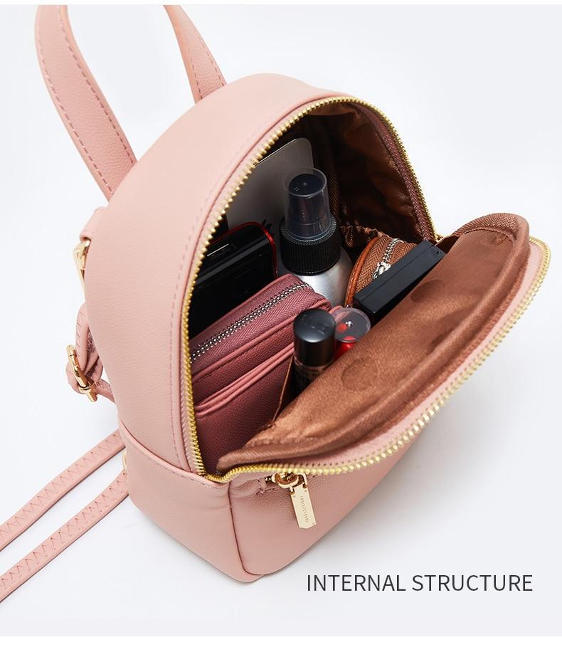 Mini Soft Touch Faux Leather Backpack - More than a backpack