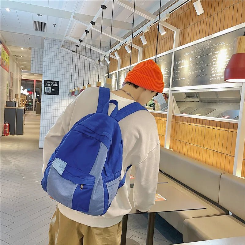 Panelled Canvas School Backpack - More than a backpack