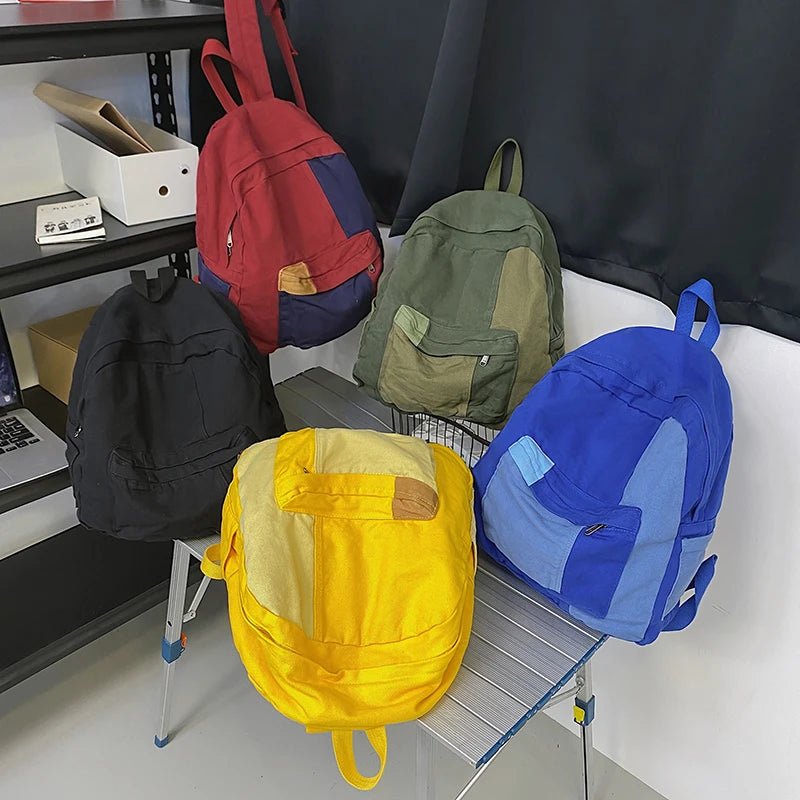 Panelled Canvas School Backpack - More than a backpack