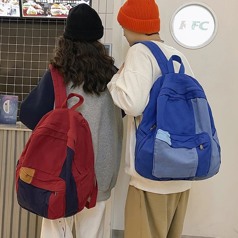 Panelled Canvas School Backpack - More than a backpack