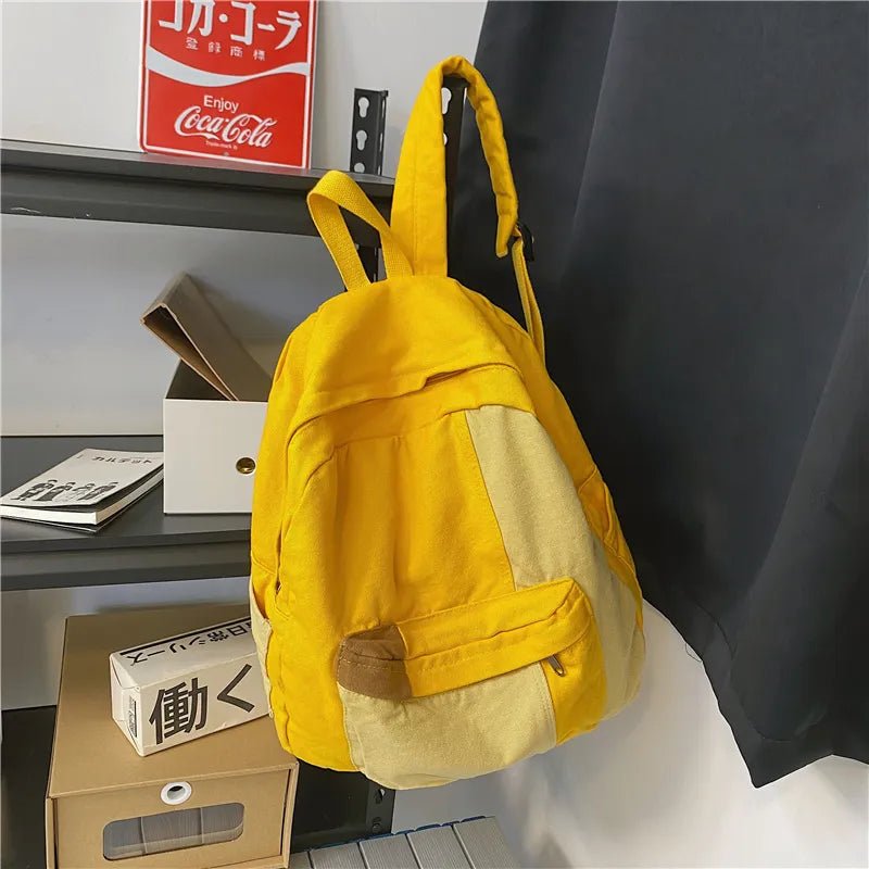 Panelled Canvas School Backpack - More than a backpack