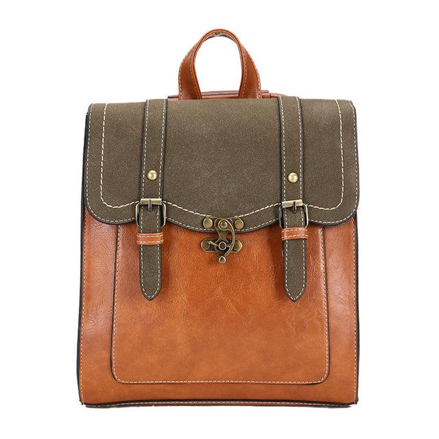 Vaca Escupir Saludo The Book Bag' - Vintage Faux Leather Backpack — More than a backpack