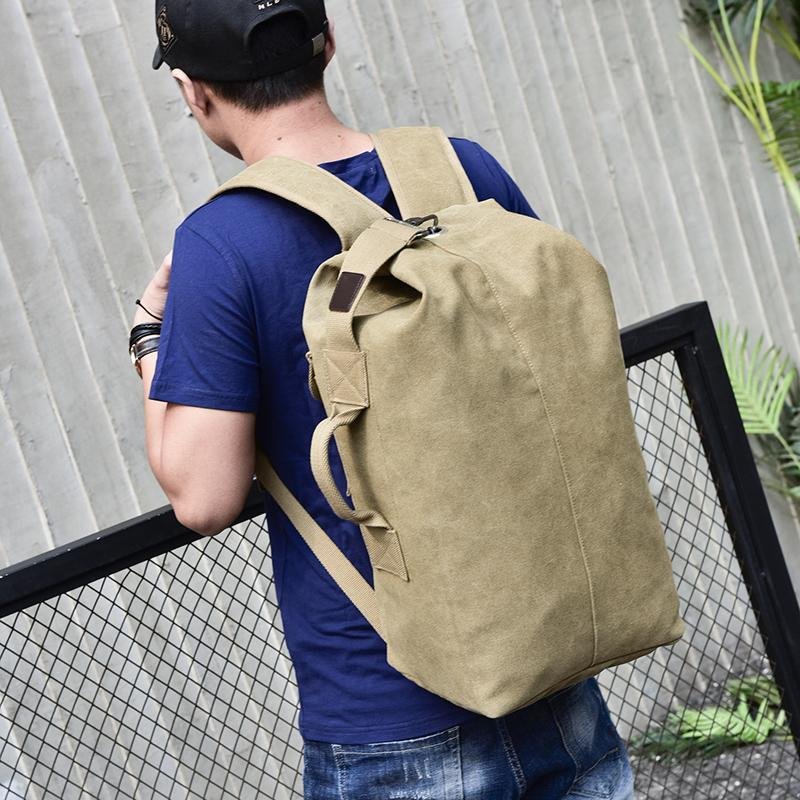 Luxe MASCULINE Duffle Bag Convertible Backpack Rugged Military