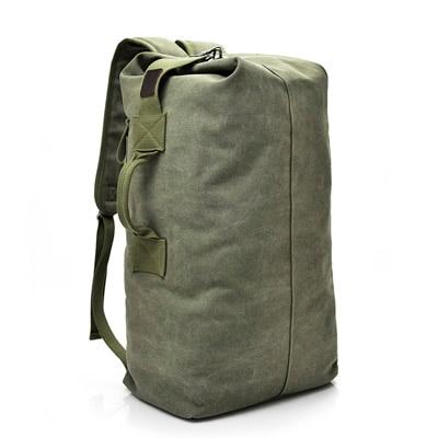 The Military' - Canvas Duffel Backpack, Classic Green / Large