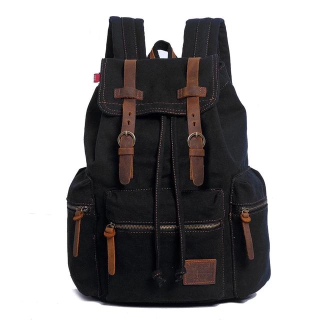 17 inch Laptop Backpack Large Canvas Backpack Book Bag - Canvas