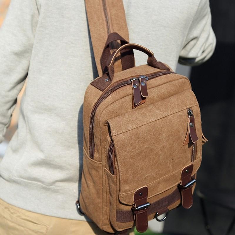 crossbody and backpack bag for travel Small Vintage Travel Crossbody/Backpack, Khaki