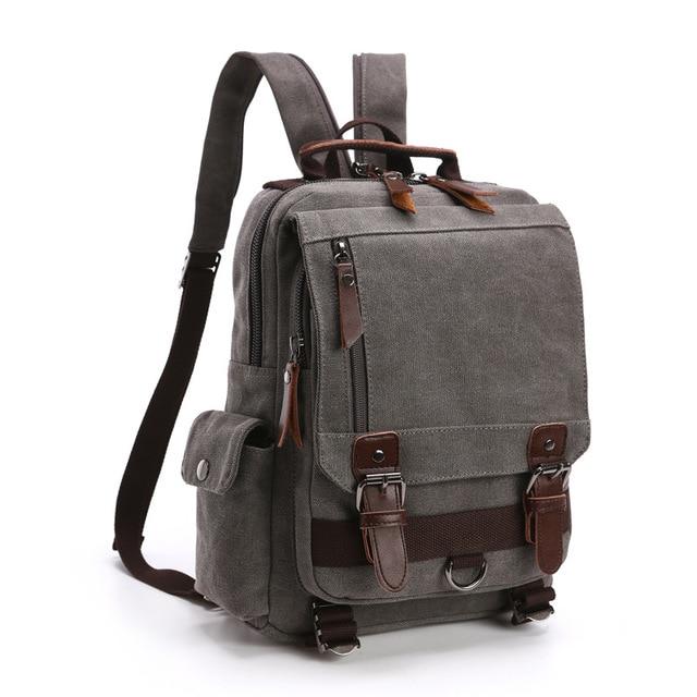 backpack and crossbody travel Small Vintage Travel Crossbody/Backpack, Gray