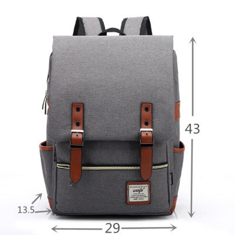 bg 613 vintage laptop backpack Men's Vintage Oxford Travel Laptop Backpack, Light Grey / 14 inch