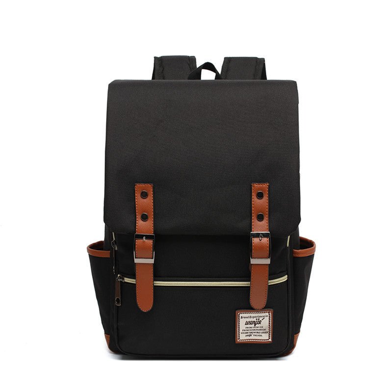 best vintage style laptop backpacks Men's Vintage Oxford Travel Laptop Backpack, Black / 14 inch