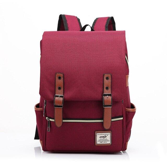 Men's Vintage Oxford Travel Laptop Backpack, Burgundy / 16 inch