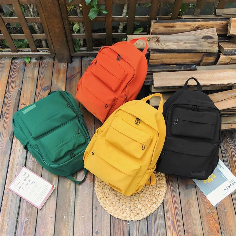 Matein Yellow Large School Backpack